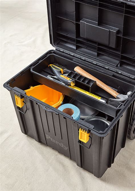 painting metal tool box|purdy painters storage box cost.